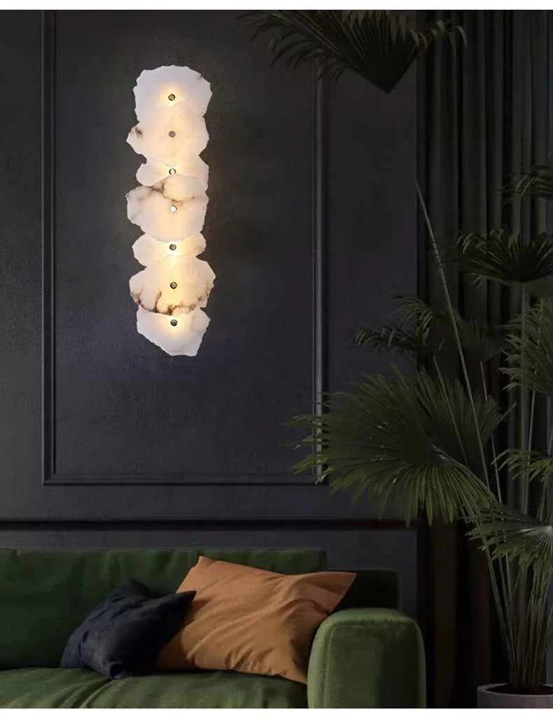 Modern Light Luxury Marble Wall Lamp Bedroom Bedside Tv Background Aisle Corridor Lighting