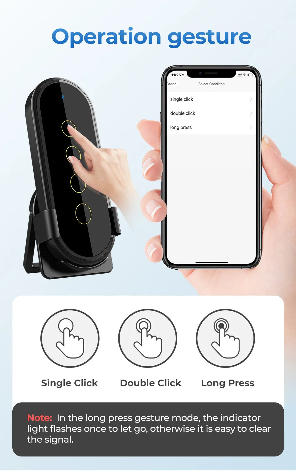 Tuya ZigBee Wireless Smart Home Scene Switch Light 4 Gang 12 Scene Touch Light Switch Remote Control Smart Life App