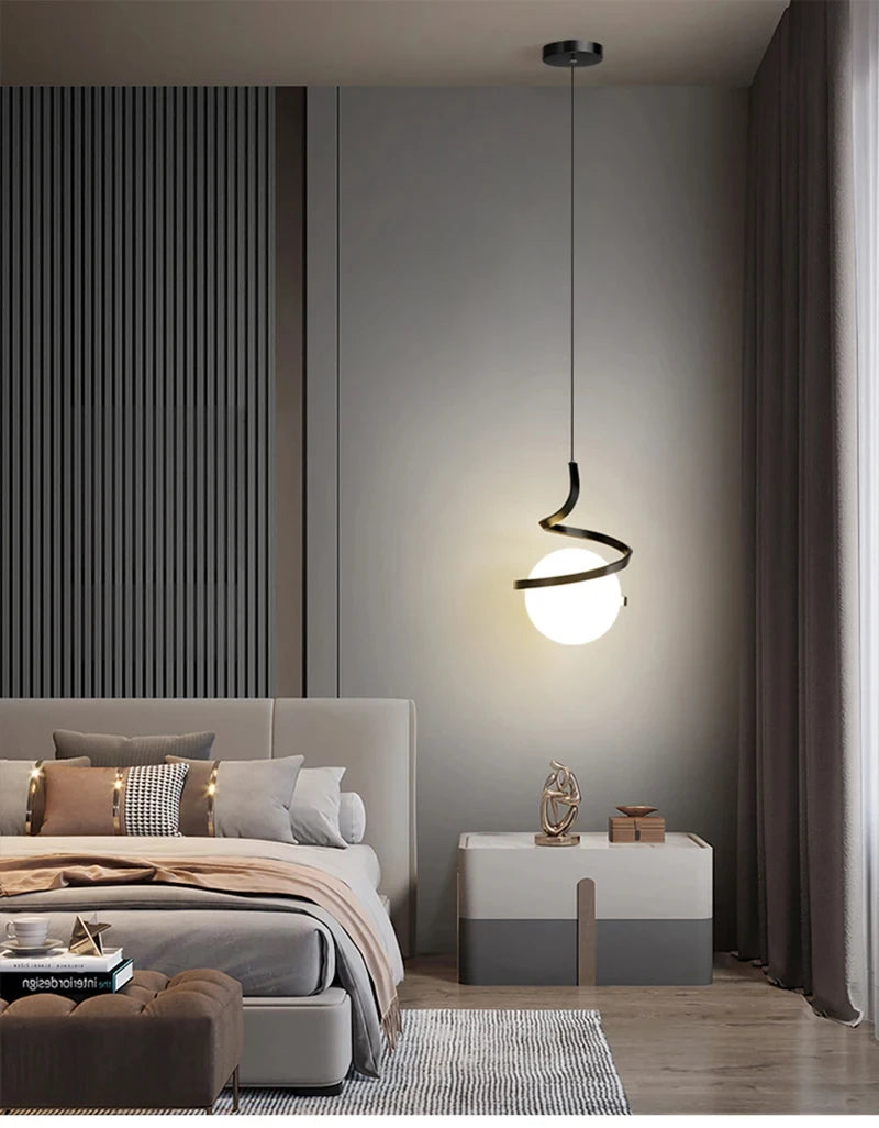Modern LED Pendant Lights Indoor Lighting Glass Hanging Lamp For Home Dining Tables Bedside Kitchen Living Room Decoration Light