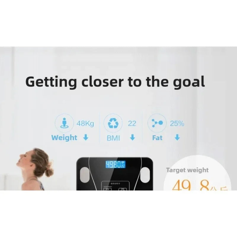 Electronic scale - Home-use, simple charging model, precise measurement, monitoring, healthy weight scale, body fat scale