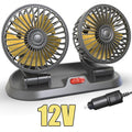 1/2/3 Head Car Fan Summer Air Cooler USB/12V/24V Adjustable 2 Speeds Silent Fan for Home Desk Office & Car