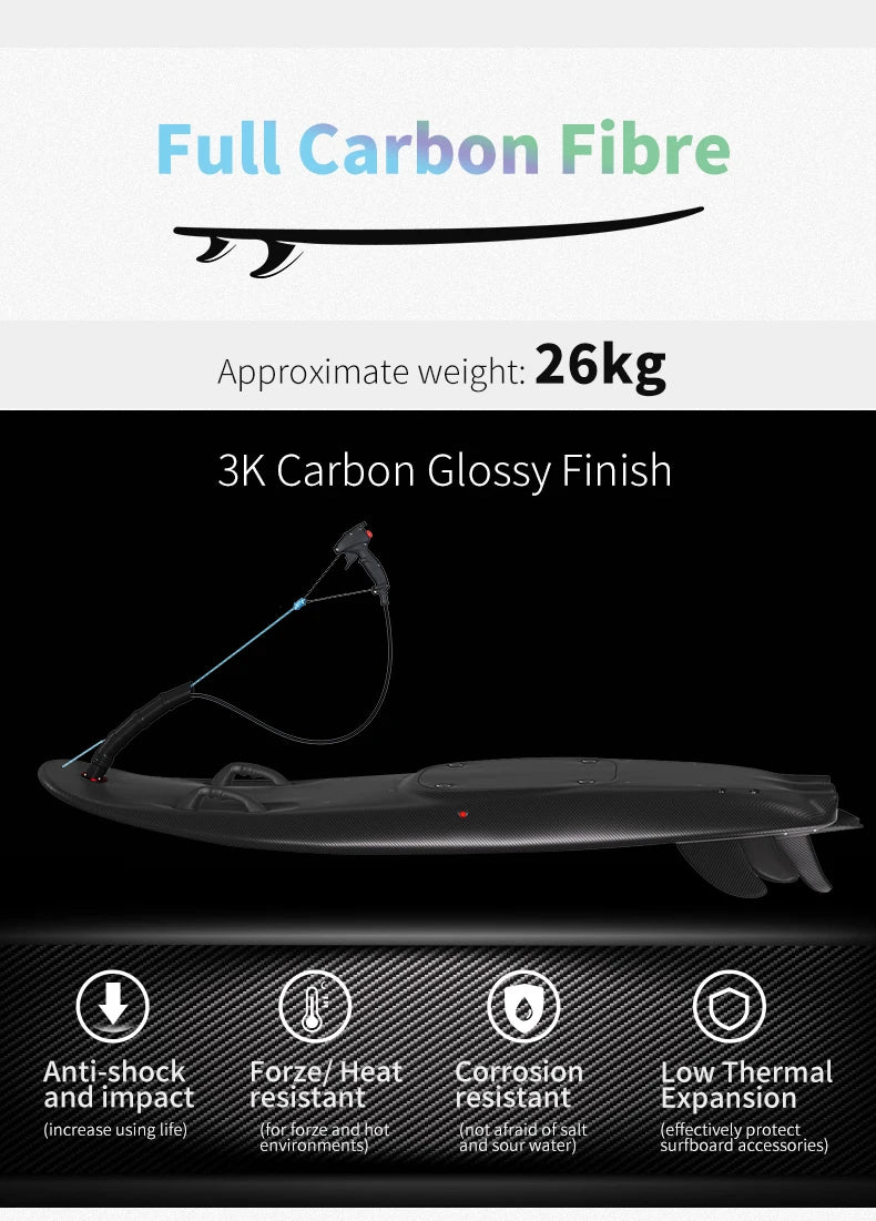 Full Carbon Fiber Jet Surfboards Fuel-powered surfboard 109cc Electric Power Water Surfboards