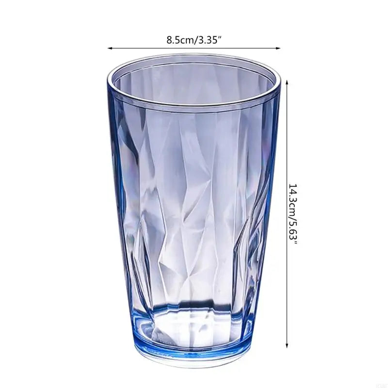 2025 New Shatterproof Acrylic Water Tumblers 490ml Unbreakable Drinking Glasses Reusable