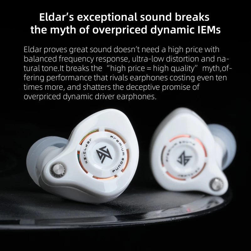 KZ Eldar 1DD In-Ear Monitor, Custom Dynamic Driver, Balanced Sound Fast Transient, HiFi Earphone