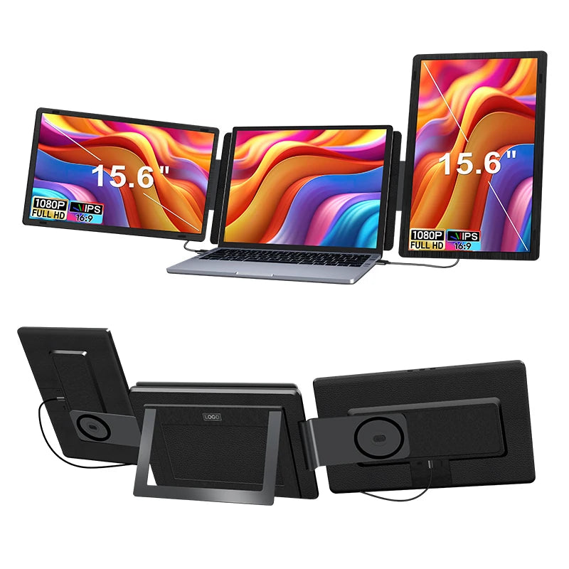 2026 Hot Horizontal and Vertical Detachable Screen Portable Monitor Display Compatible with 12-18.5 Inch  USB 3.1  Laptop