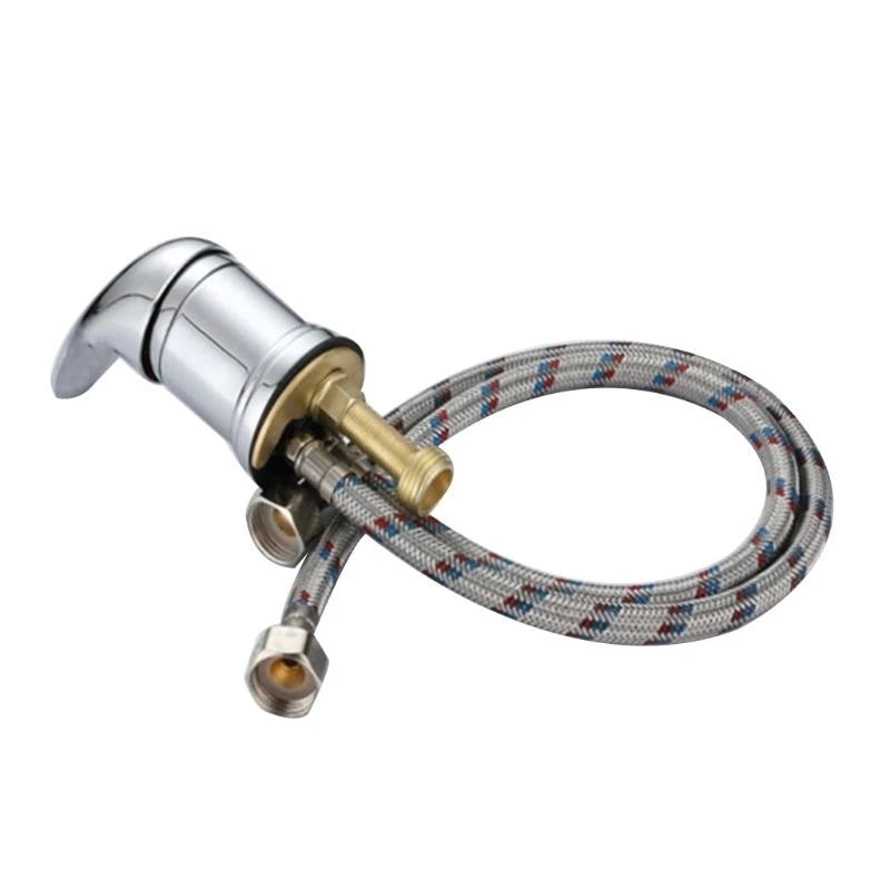 Shower Head with Hose Bathroom Sink Basin Stainless Steel Sprayer Tap Mixing
