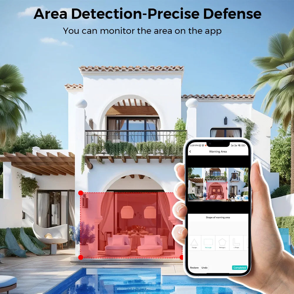 BESDER PTZ Wifi Camera Outdoor Auto Tracking Human Detection CCTV Video Surveillance Camera IP Security Protection 4MP iCSee APP