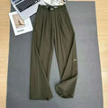 New High Waist Straight Leg Yoga Pants Women‘s Lightweight Quick-Dry Sports Long Pants Loose Slimming Casual Versatile Trousers
