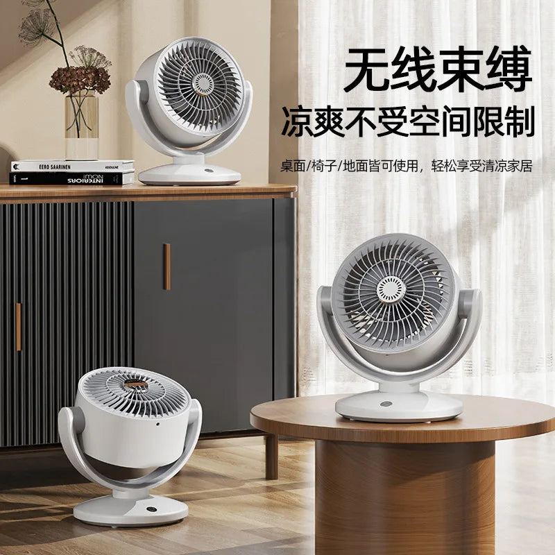 Air Circulator Fan, Household Electric Fan, Desktop Portable Oscillating Low Noise Fan for Student Dormitory and Office