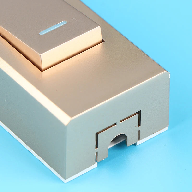 1 Gang 2 Way Surface Mount Switch Grey/White/Gold Panel Wall Light Switch Wire Hanging Installation Bedside On/Off Control Lamp
