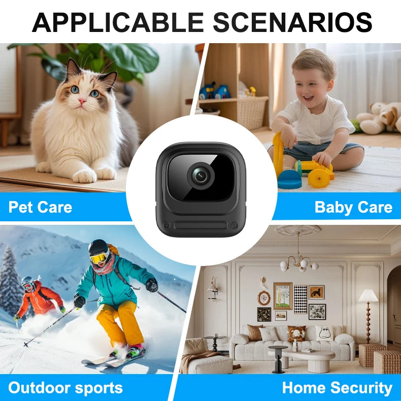 Mini Security Camera Pro Full HD WiFi Surveillance With 2 Way Audio Motion Detection Infrared Night Vision Security O-Kam Cam