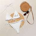 2026 New Y2K Summer American Retro Text Printed Hot Girl Hanging Neck Strap Bikini Street Trend Simple Leisure Beach Vacation