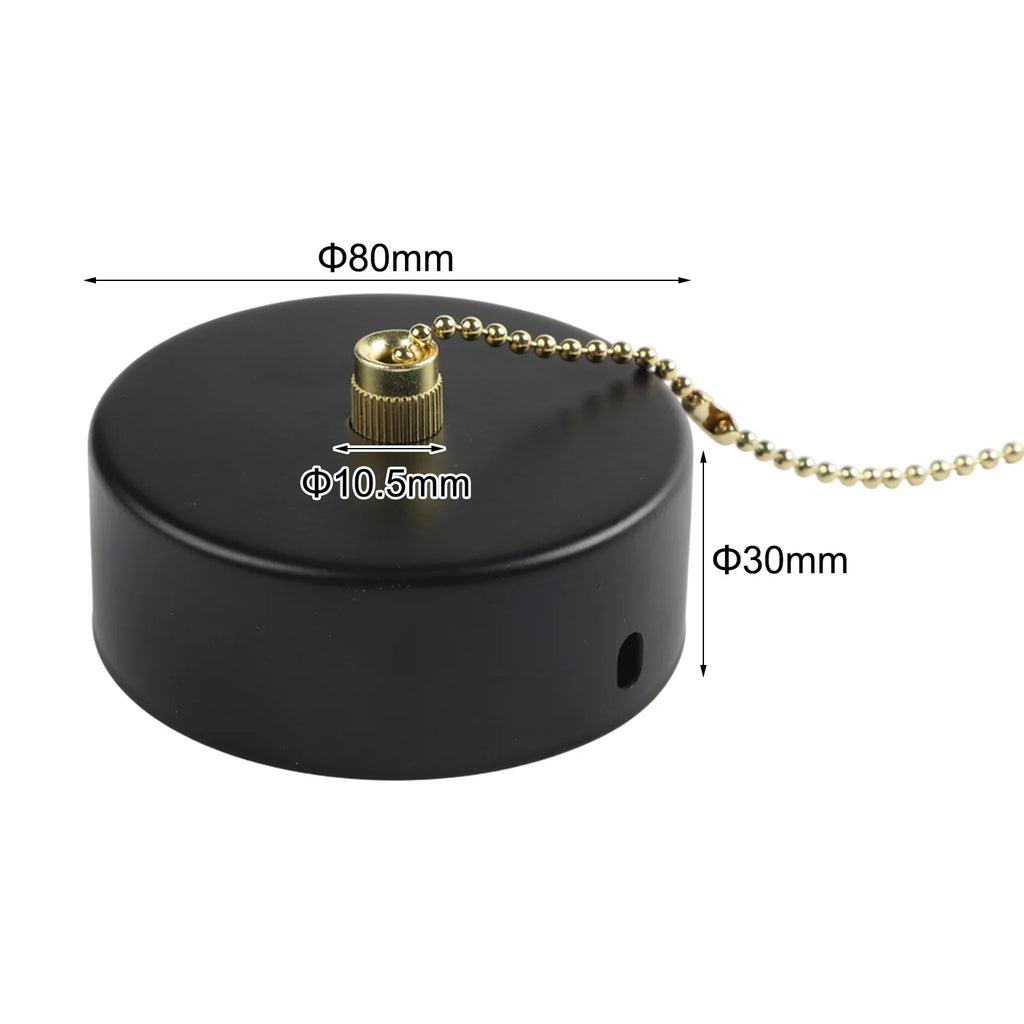 Luxury Bathroom Decor Switch Button Modern Light Switch Gold Pull Cord Light Switch Sophisticated Bathroom Decor