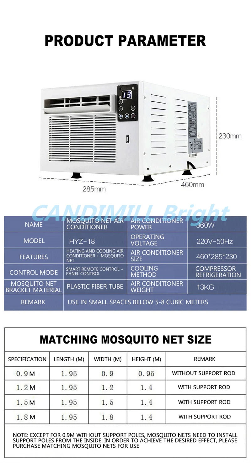 Small Air Conditioner Mobile Household Portable Floor Pet Air Conditioner Summer Necessities