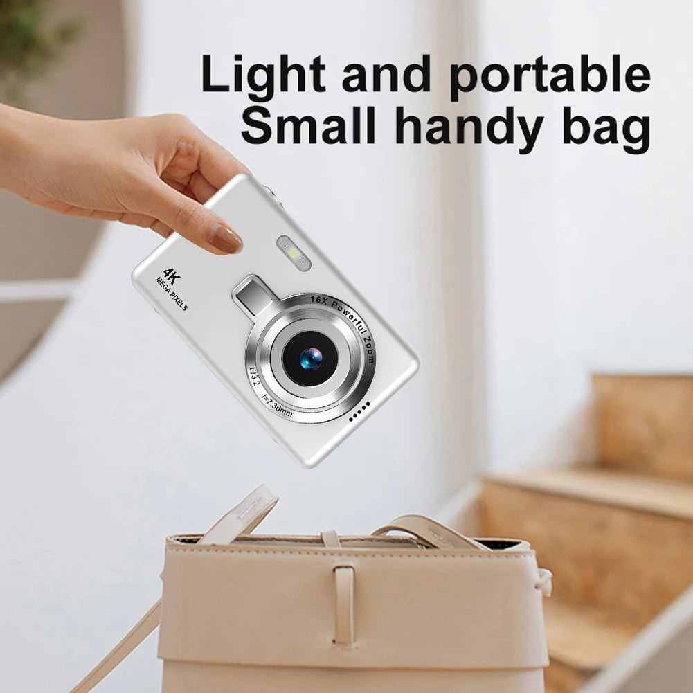 4K HD 1080P Digital Camera Anti-Shake Autofocus Vlogging Camera 2.4 Inch IPS Screen Photography Camera for Kids Adults Beginners
