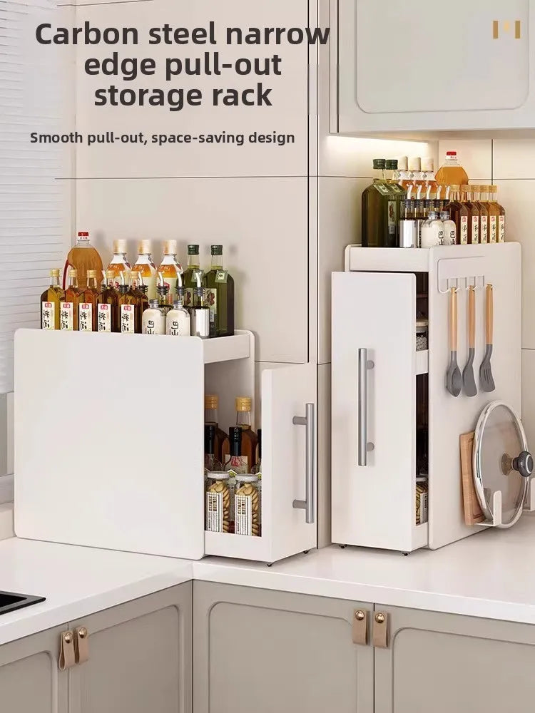 Kitchen Spice Rack Organizer Countertop Storage Shelf for Spices Seasonings No Assembly Required Available with Or Without Hooks