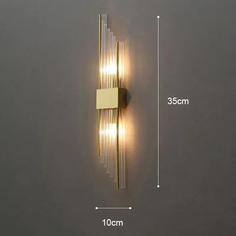 Luxury Wall Lamp Modern LED Gold Wall Light Indoor Lighting Wall Sconce Home Decor for Living Room Bedroom Bedside Stairs Lamps