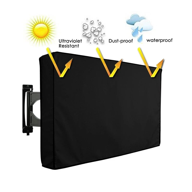 22 Inch to 75 Inch Outdoor TV Cover Screen Dustproof Waterproof Cover Sleeve Cover High Quality Oxford 600D Black Beige TV Box