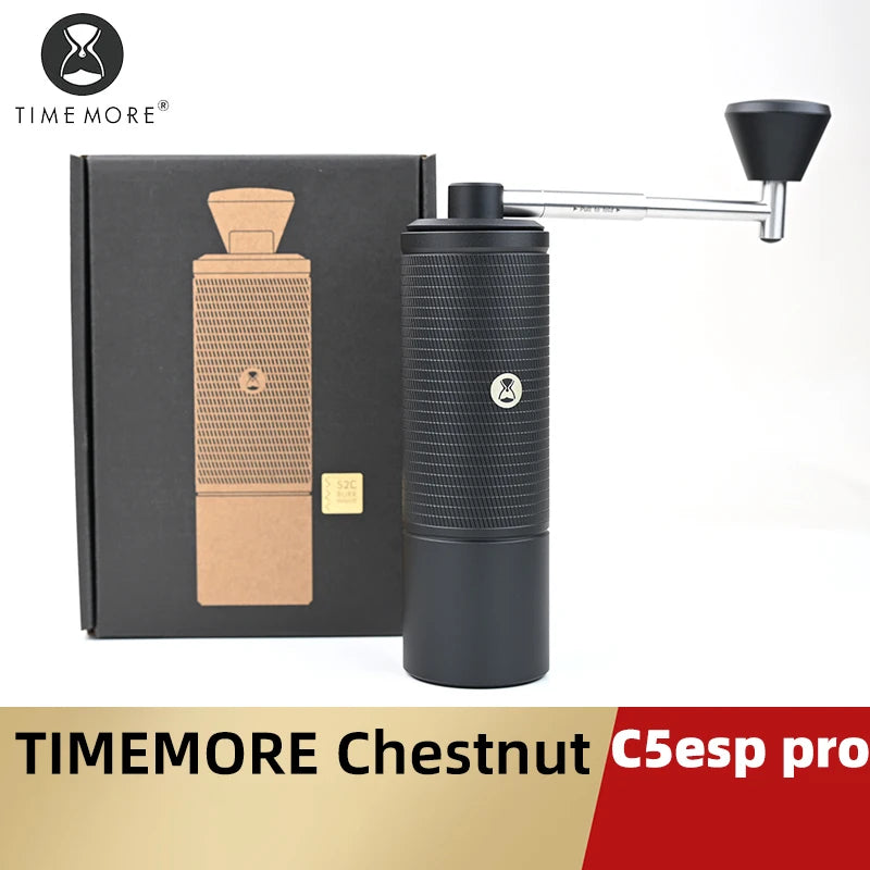 TIMEMORE Chestnut C5ESP PRO Portable Manual Coffee Grinder Foldab Handle Design S2C 42mm Burr Inside Higher Grinding Efficiency