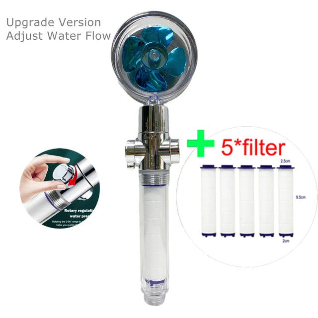 High Pressure Shower Head with One-click Stop Handheld Shower Head with Filters Water Saving Spray Hotel Bathroom Accessories