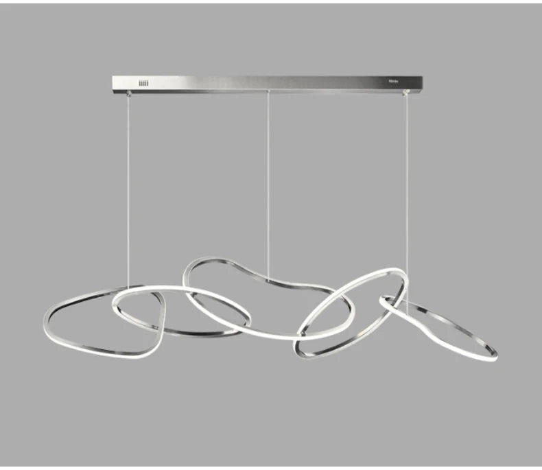 Postmodern Luxury led hanging lamp Minimalist art Personality Chandelier for Living Dining room Iron LED ring chandelier Light