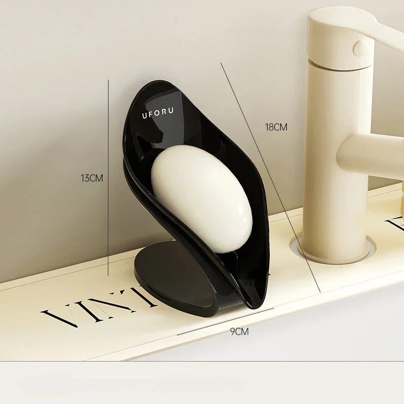 Modern Light Luxury Bathroom Soap Holder - Multi-Functional Countertop Storage Box with Self-Draining Design & Leak-Proof Base