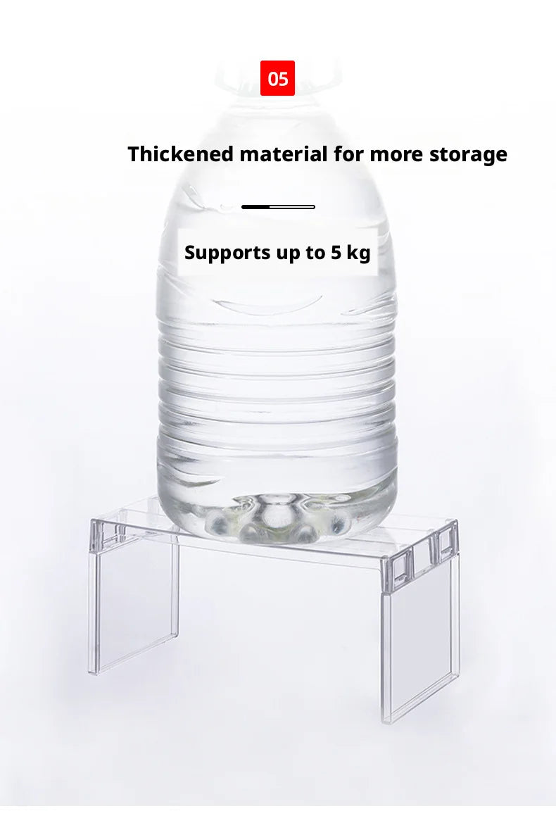 [Kitchen Storage] Clear Expandable Cabinet Organizer, Spice & Dish Divider, Multi-Scene Use For Kitchen & Bathroom