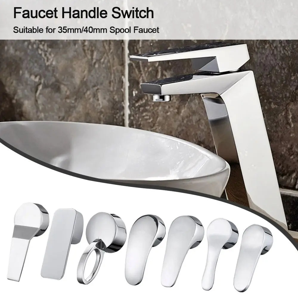 Kitchen Faucet Handle Bathroom Basin Tap Replacement Cover 35/40mm Spool Faucet Switch Handle Taps Repair Accessories