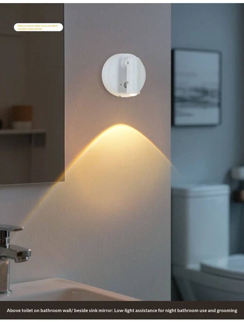 LED Light Magnetic Rechargeable Wall light Spotlight Wireless No Punch Reading Light With Touch Switch Dimmable Bedside Lamp