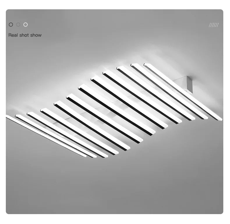 Modern LED Suitable for Living Room Pendant Lights With Remote Control Indoor Bedroom Office Lighting Long Strip Ceiling Lights