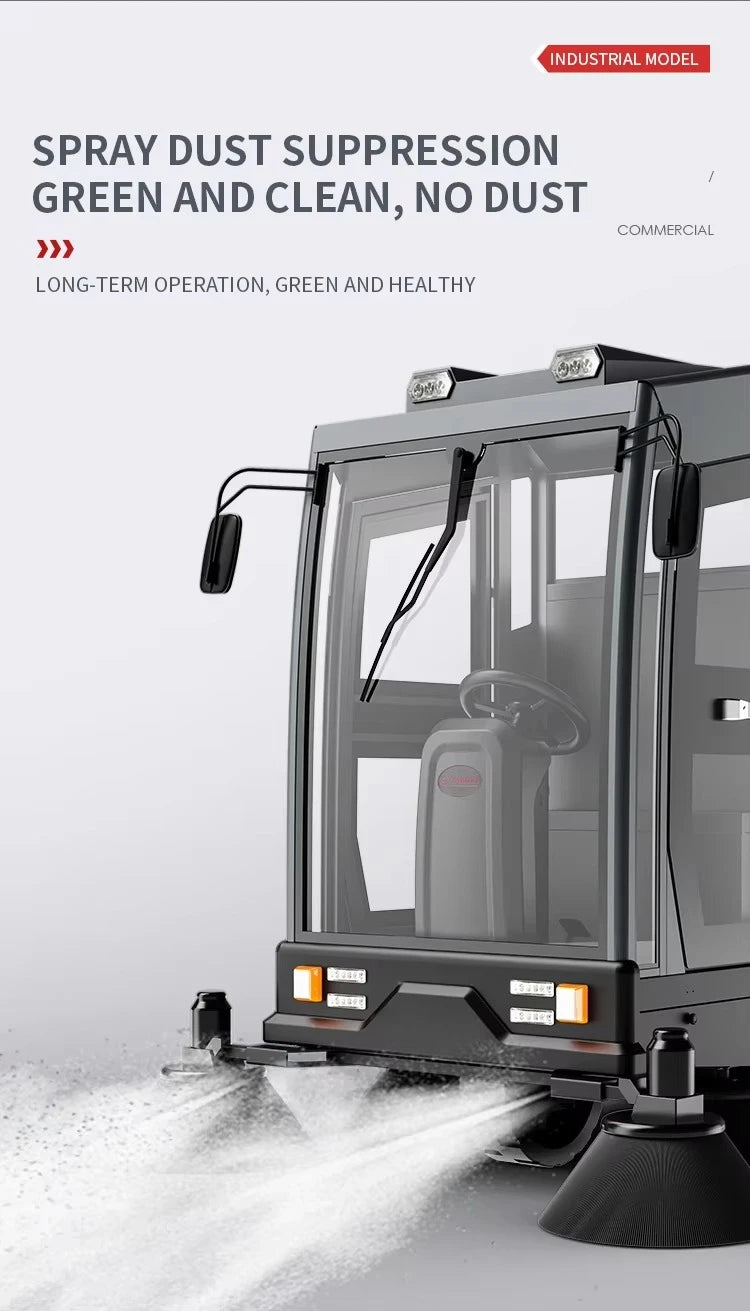 Floor Sweeper Cleaning Machine Industrial Ride-on Street Sweeper Car