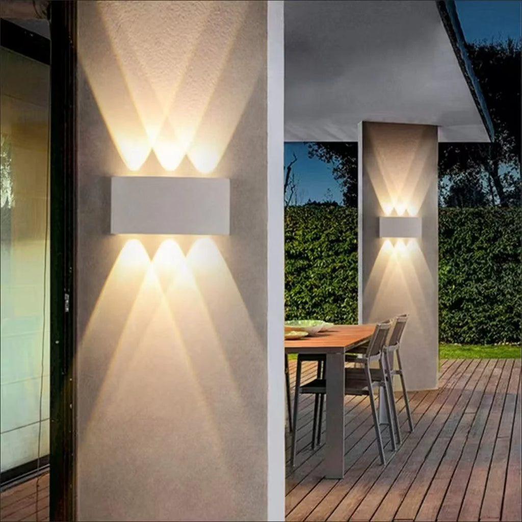 Modern style LED light source outdoor waterproof IP65 plastic garden lighting indoor bedroom living room staircase wall lamp