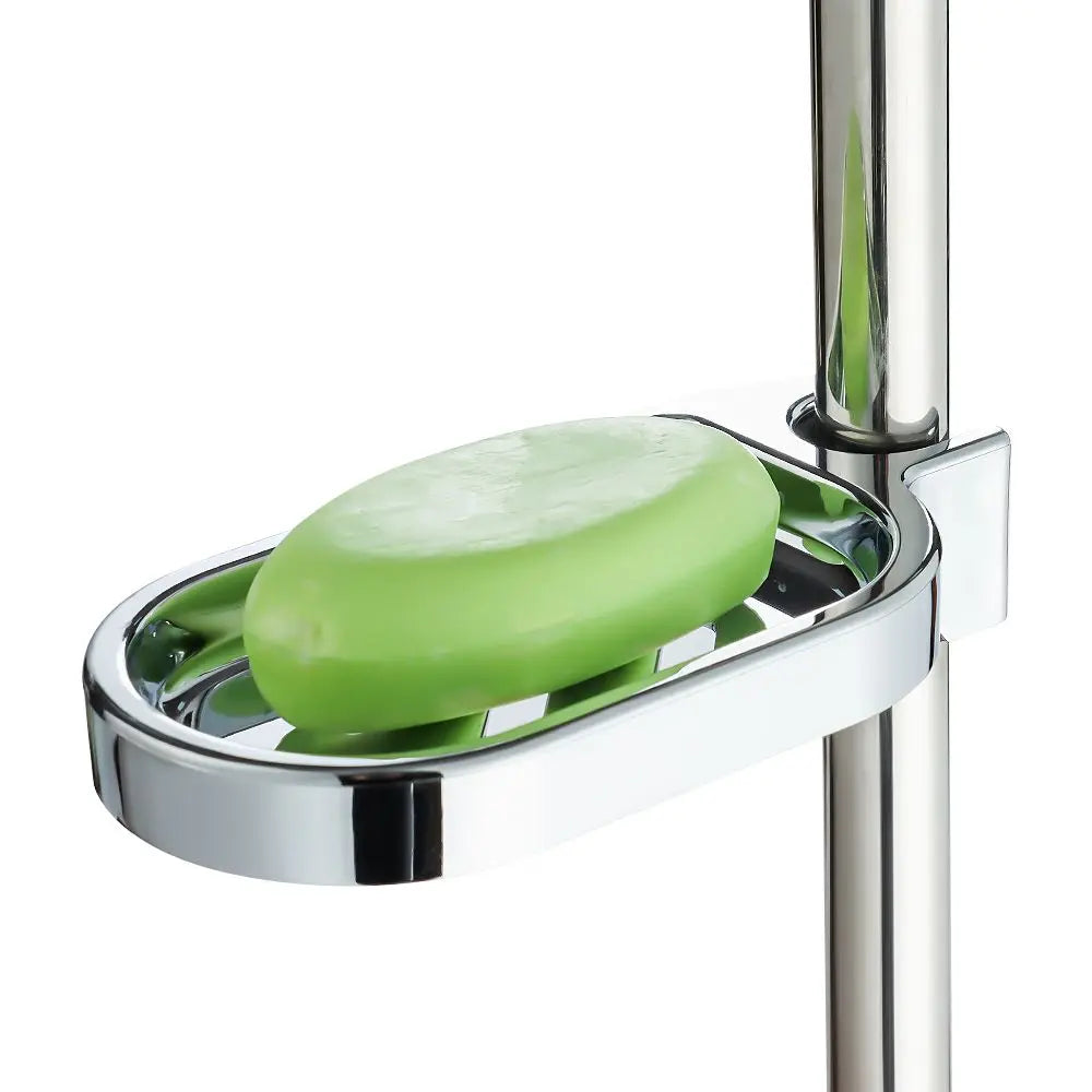 Adjustable Rail Slide Bathroom Bath Shower Soap Dishes Holder For 22 24 25 mm Home