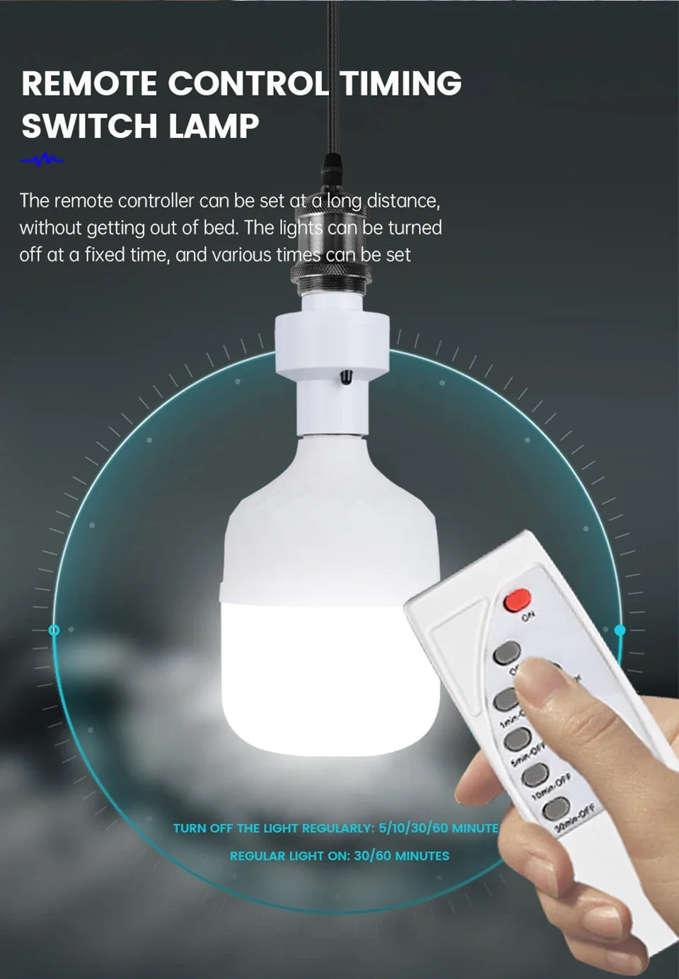 E27 Smart Lamp Holder Infrared Wireless Remote Control Timer Switch AC85-265V 220V 110V House Switch Baby Room Bedroom Switch