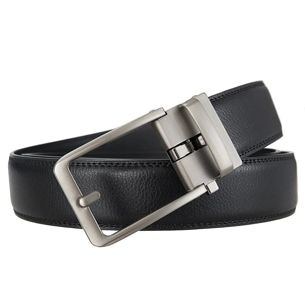 Luxury Designer Click Belts for Men PU Leather Waist strap, Fashion Automatic Buckle Design Belt, Perfect Waistband for Jeans