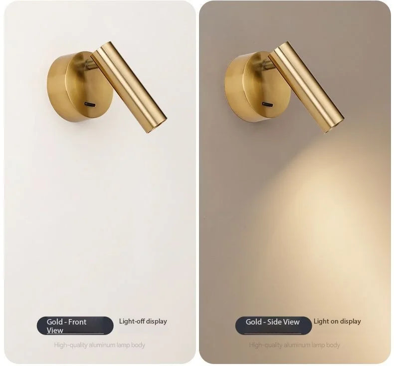 Modern LED Wall lights Rotatable Adjustable Reading Lights Bedroom Bedside Living Room Study Room indoor home Lighting Spotlight