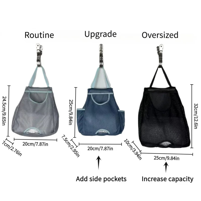 Kitchen Wall Mounted Garbage Bag Storage Bag, Hanging Plastic Bag Organizer With Hooks