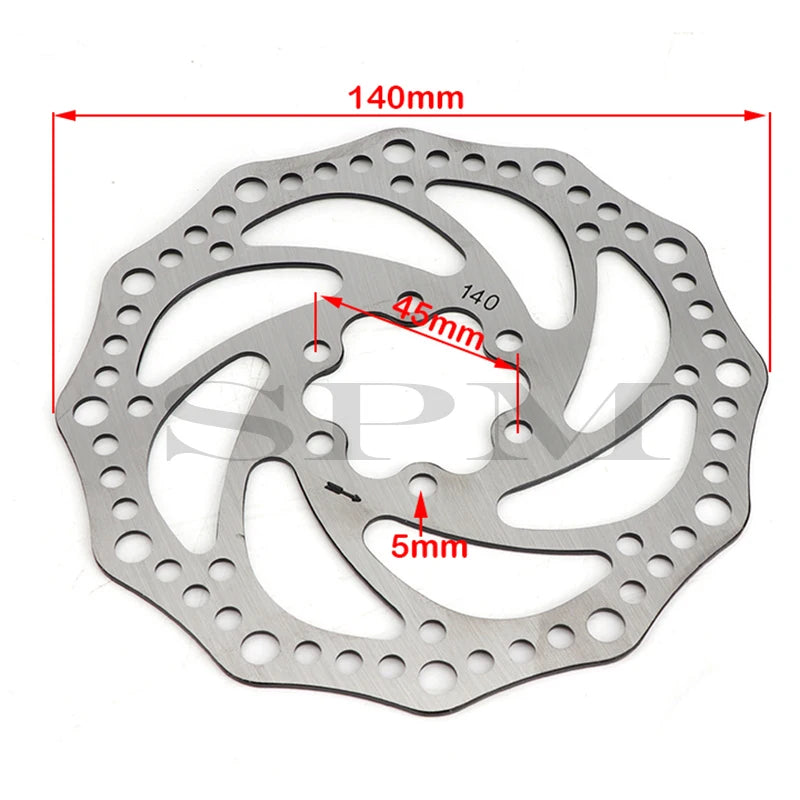 Electric Scooter 12 inch Inflatable Wheel E-bike Folding Bicycles 12 1/2X2 1/4 Tire Inner Tube Aluminum Rim 140mm Brake Disc Kit