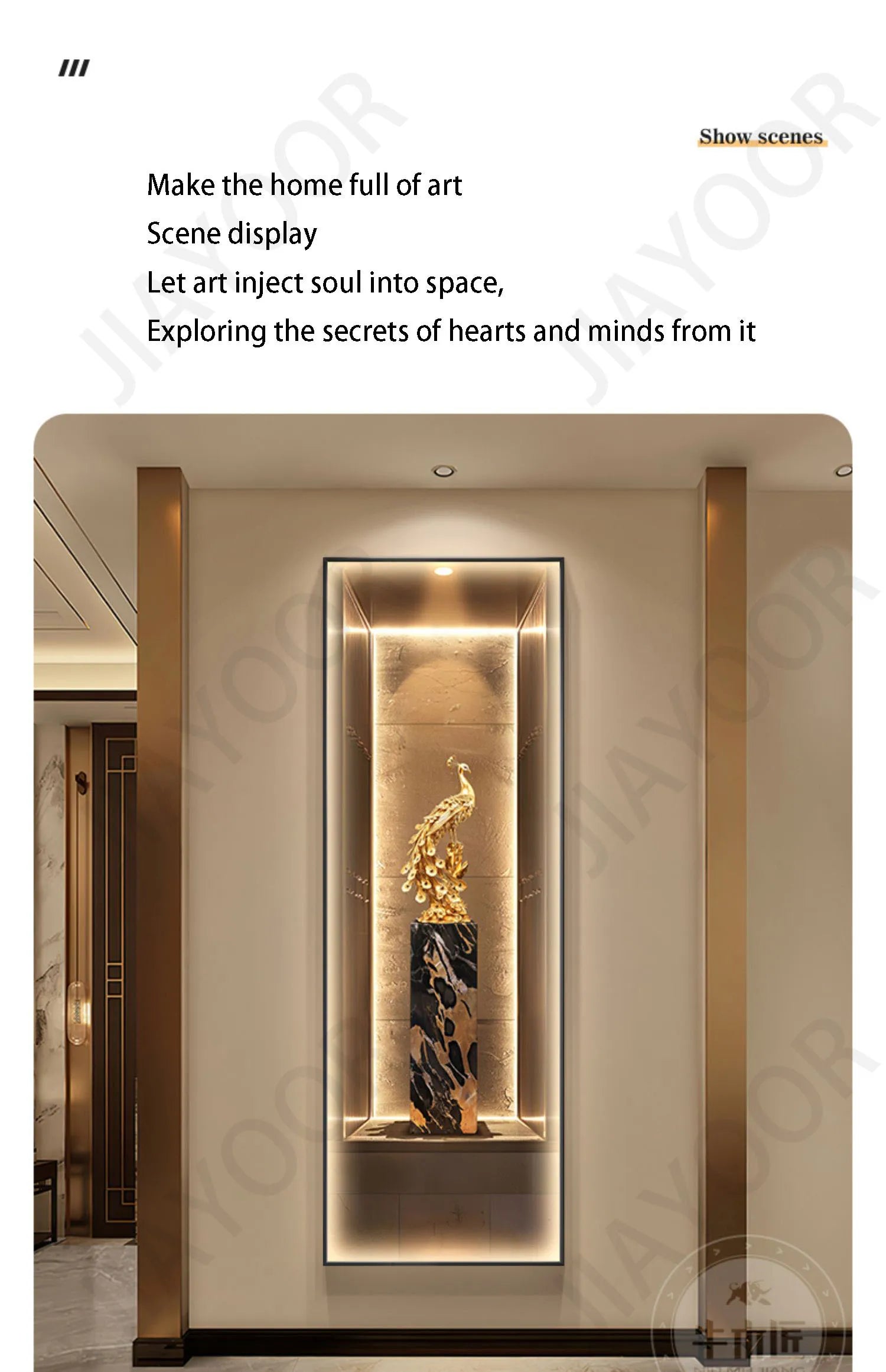 Modern Light Luxury Entrance Decoration Painting Wealth Wall Lamps Tree Corridor Hanging Painting High-end Wall Painting Light