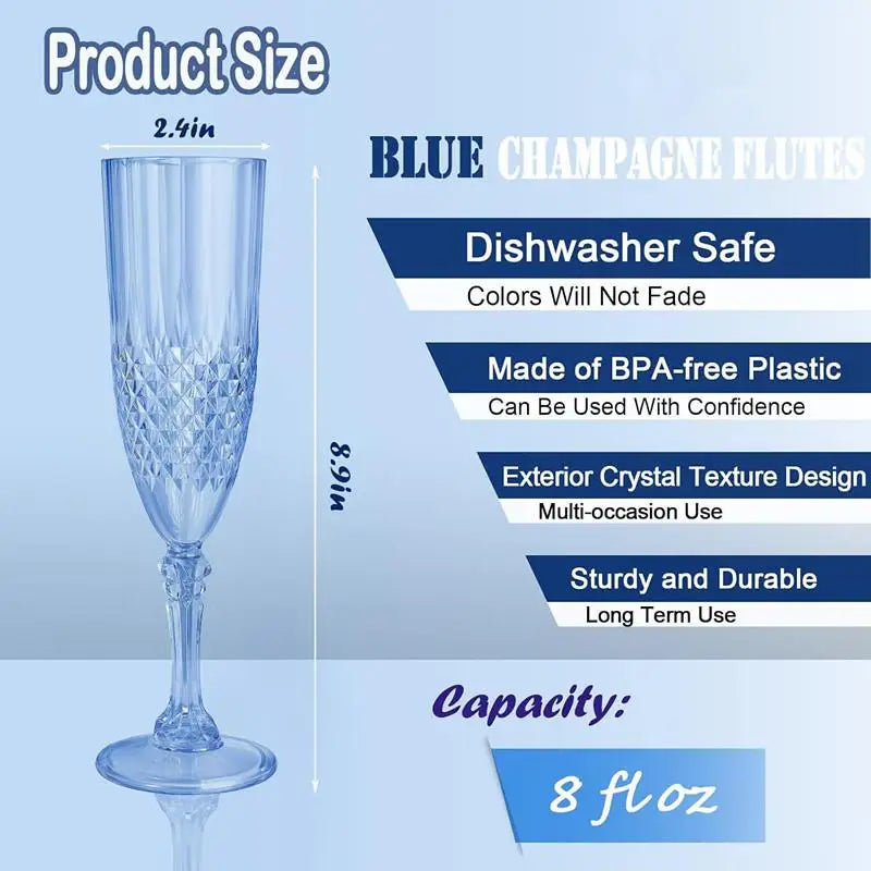 1 Pcs Champagne Goblet High Legged Wine Glasses Cocktail Red Wine Brandy Glasses Drinkware Party Bar Wedding Gift Transparent