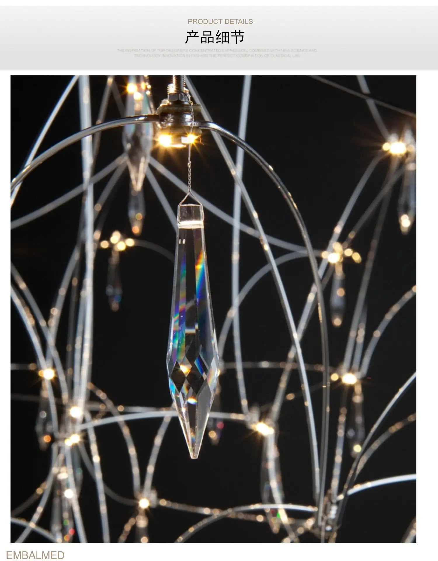 Luxury Chandelier LED Crystal Chandelier Restaurant Modern Light Romantic Living Room Villa Full of Stars Decorative Lighting