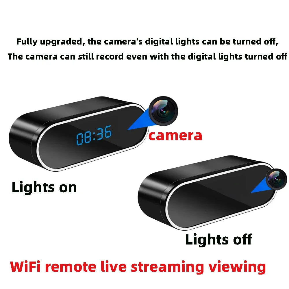 HD4K， New Wi Fi Mini Clock Camera, Upgraded Remote Viewing, Sports Detection, Infrared Night Vision, Home HD Camera