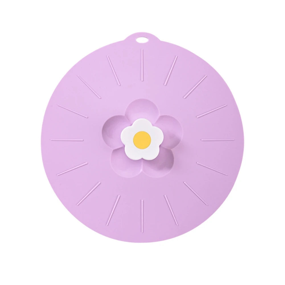 Silicone Flower Shape Handle Food Wrap Microwave Bowl Cover Dustproof Fresh Keeping Cooking Pot Pan Lid Reusable Kitchen Gadgets