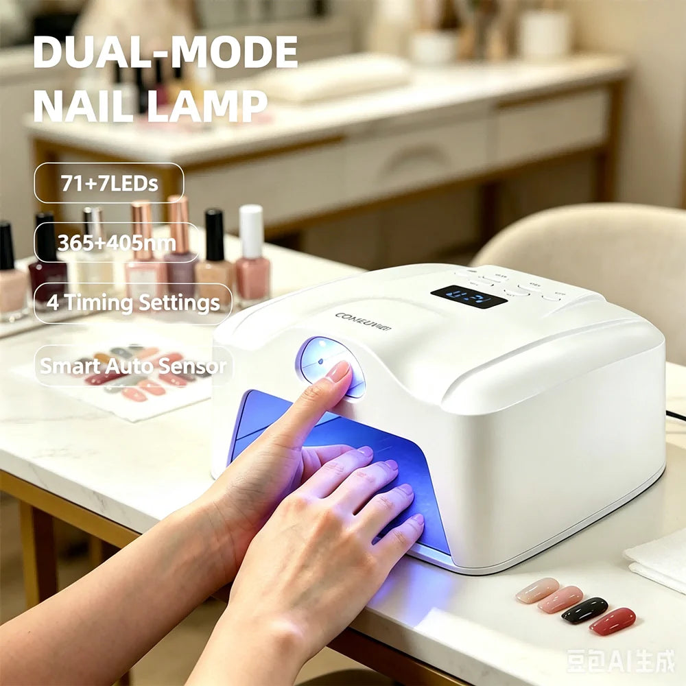 Comeuv Nail Lamp Single Toe Single Finger Gel Nail Curing Lamp Full Hand Fast Drying LED Light Nail Dryer Auto Sensor Dual Lamp