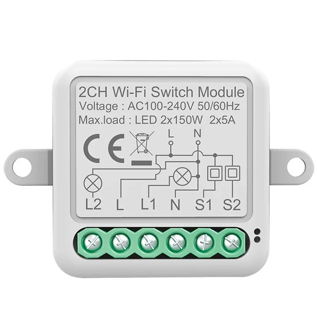 WiFi Smart Switch Module Electrical Switching Breaker 1/2/3/4Gang Lighting Switch Module Mobile for Tuya Smart APP Control Alexa