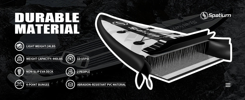 Spatium Inflatable Paddle Board Touring Portable Water Sports Air Inflatable Anti-Skid Surfing Board Equipped With Backpack