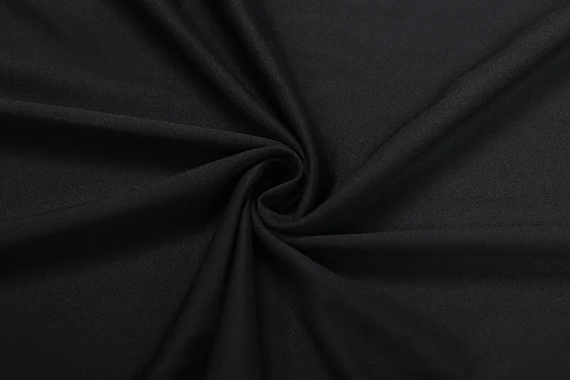 Chic Black Hollow Out A-line Maxi Dress Women Fashion High Neck Short Sleeve Slim High Split Dresses Sexy Evening Party Gowns