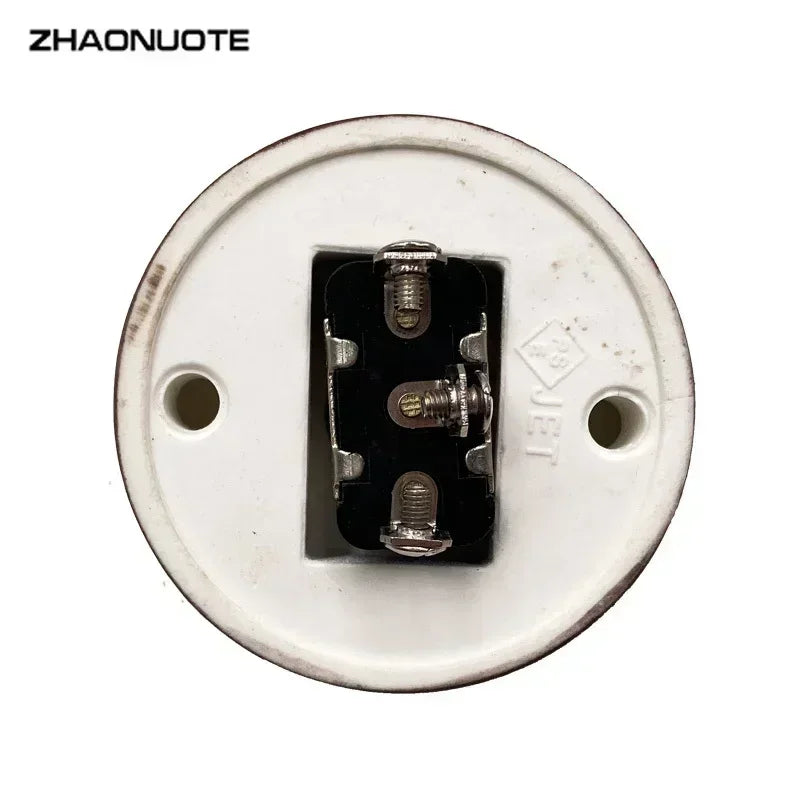 High Quality Retro Ceramic Round Toggle Switch 1 Ｗay 2 Way Control Wall Light Switch