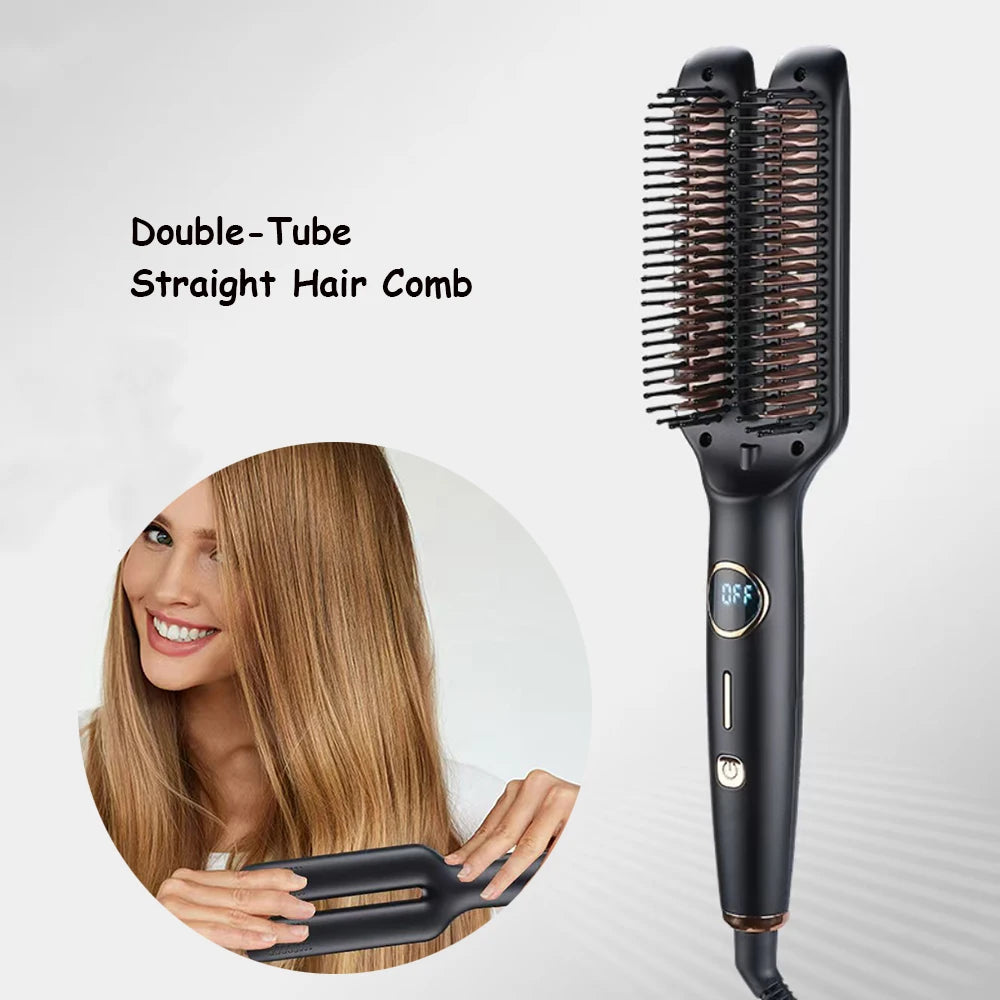 Curling Hair Straightener Hot Comb Electric Straighten Hair Brush Styling Tool Electric Hair Curler Brushes Salon Equipment