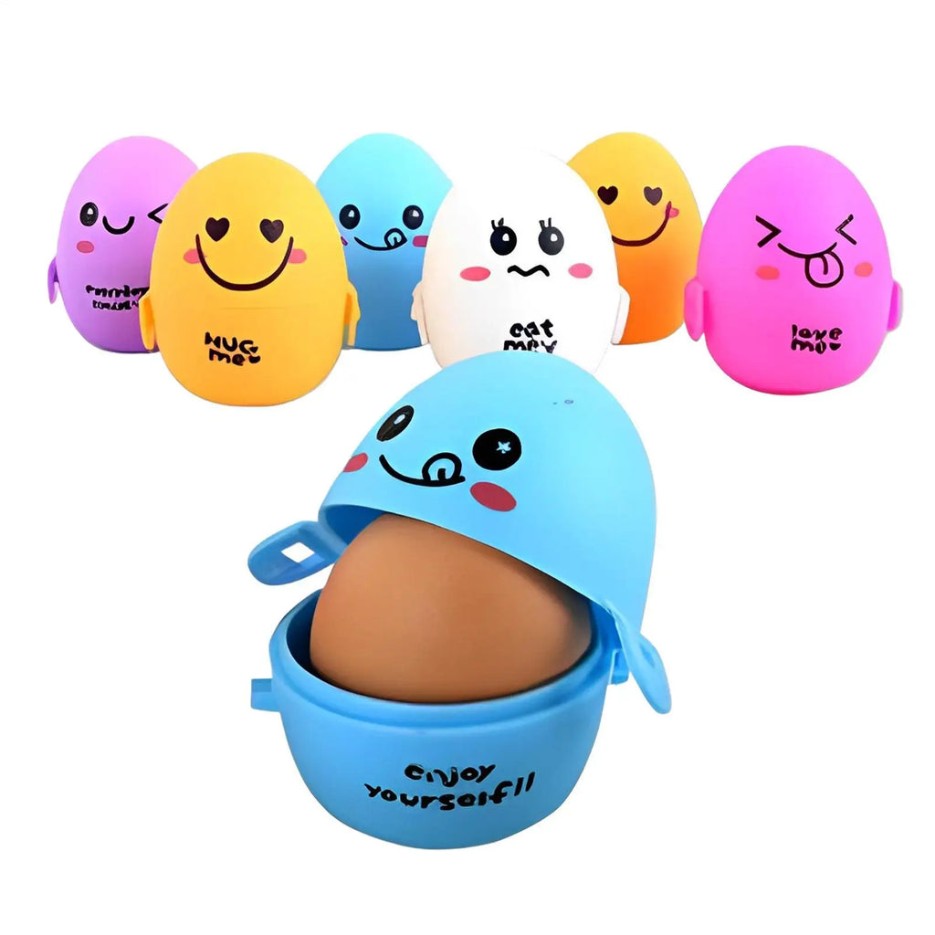 1pc Portable Egg Container Cartoon Storage Box Egg Protection Cover Kitchen Gadgets for Picnic Outdoor Travel Barbecues Home